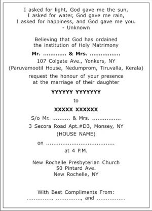 christian wedding invitation wording