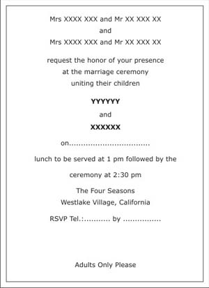 indian wedding invitation wording indian wedding invitation wording