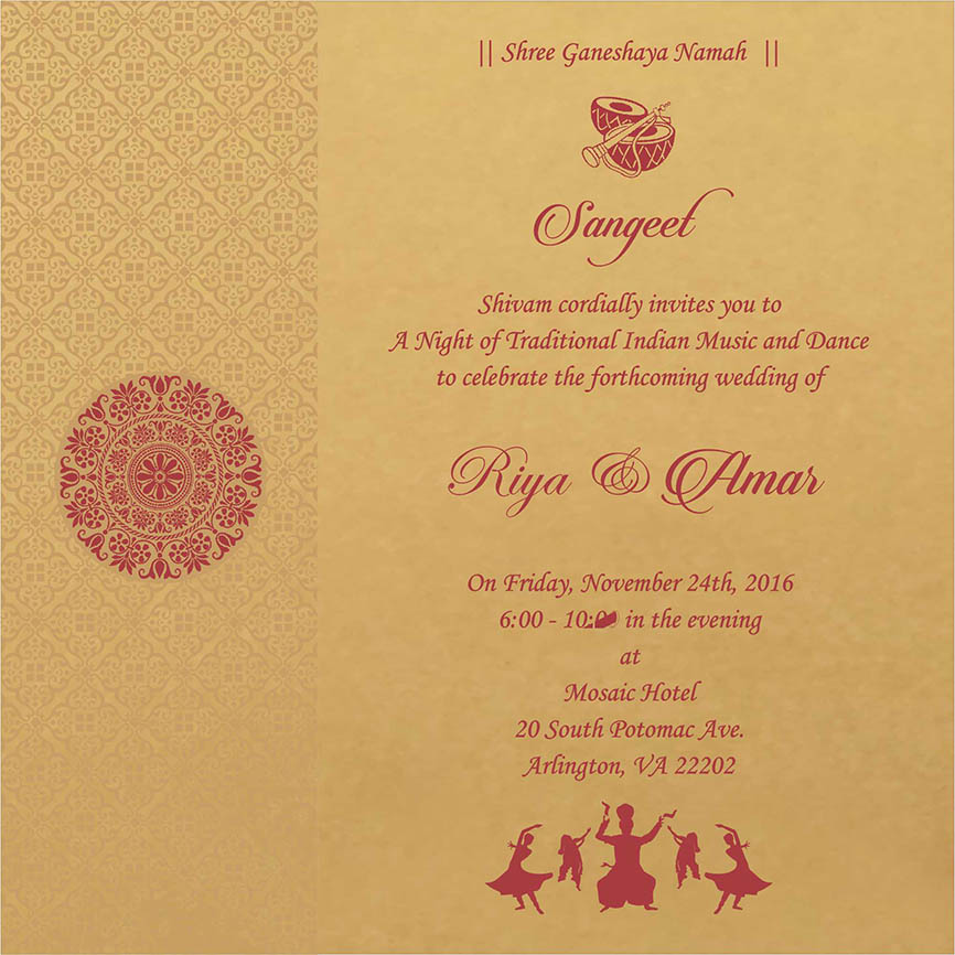 Sangeet Printed Samples