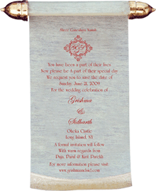 weeding cards sample